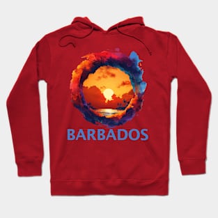 Barbados Sunset (with Blue Lettering) Hoodie